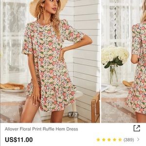 Floral dress from Shein, size M, US 6